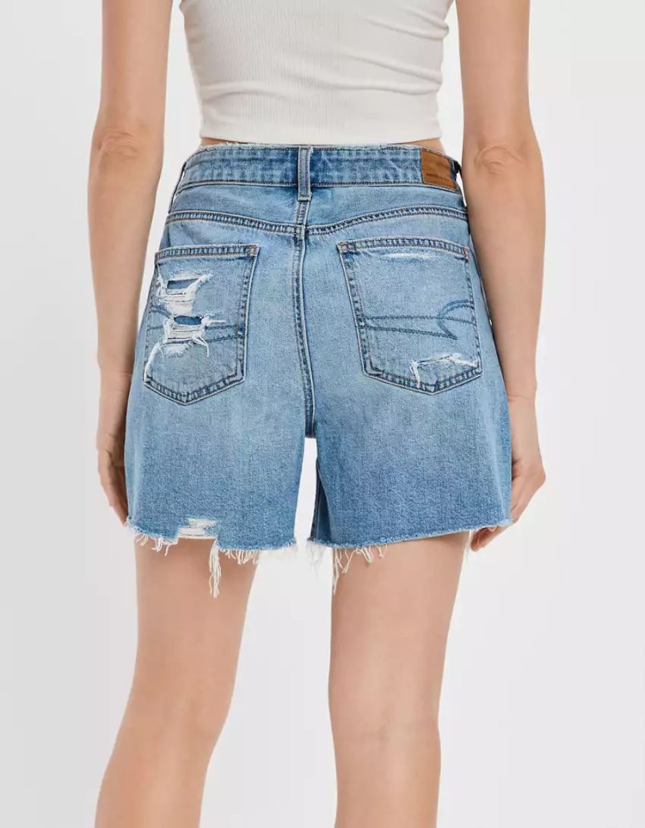 Shorts American Eagle AE Denim Highest Taille Baggy Lavage Clair Femme | LQC-80558828